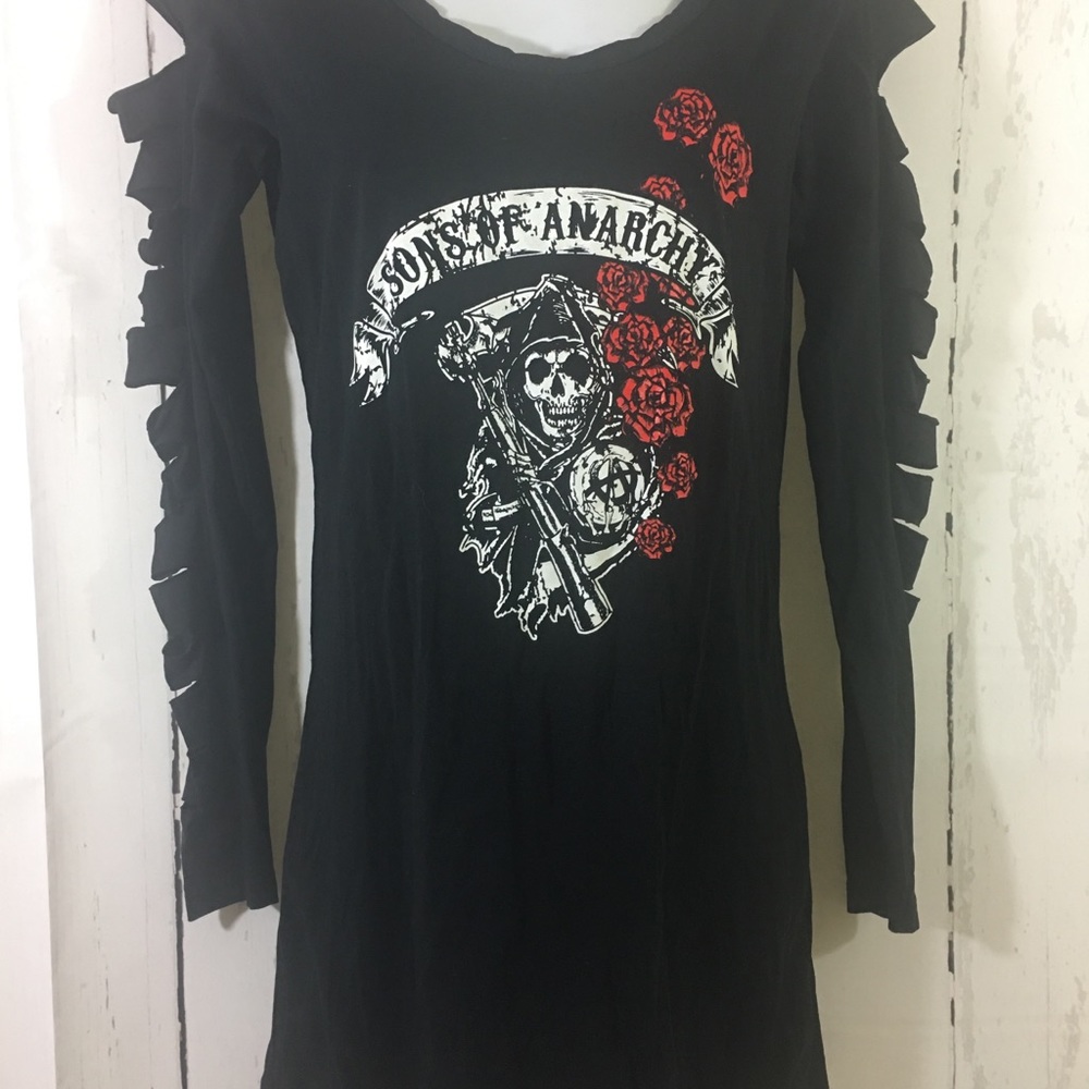 NWT SONS OF ANARCHY REAPER ROSE SHIRT L